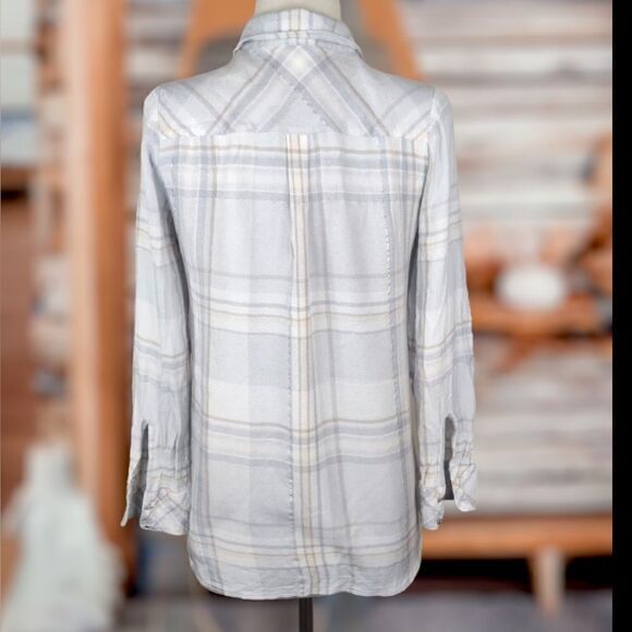 White House Black Market Button Down Top Size 12 - Picture 10 of 13